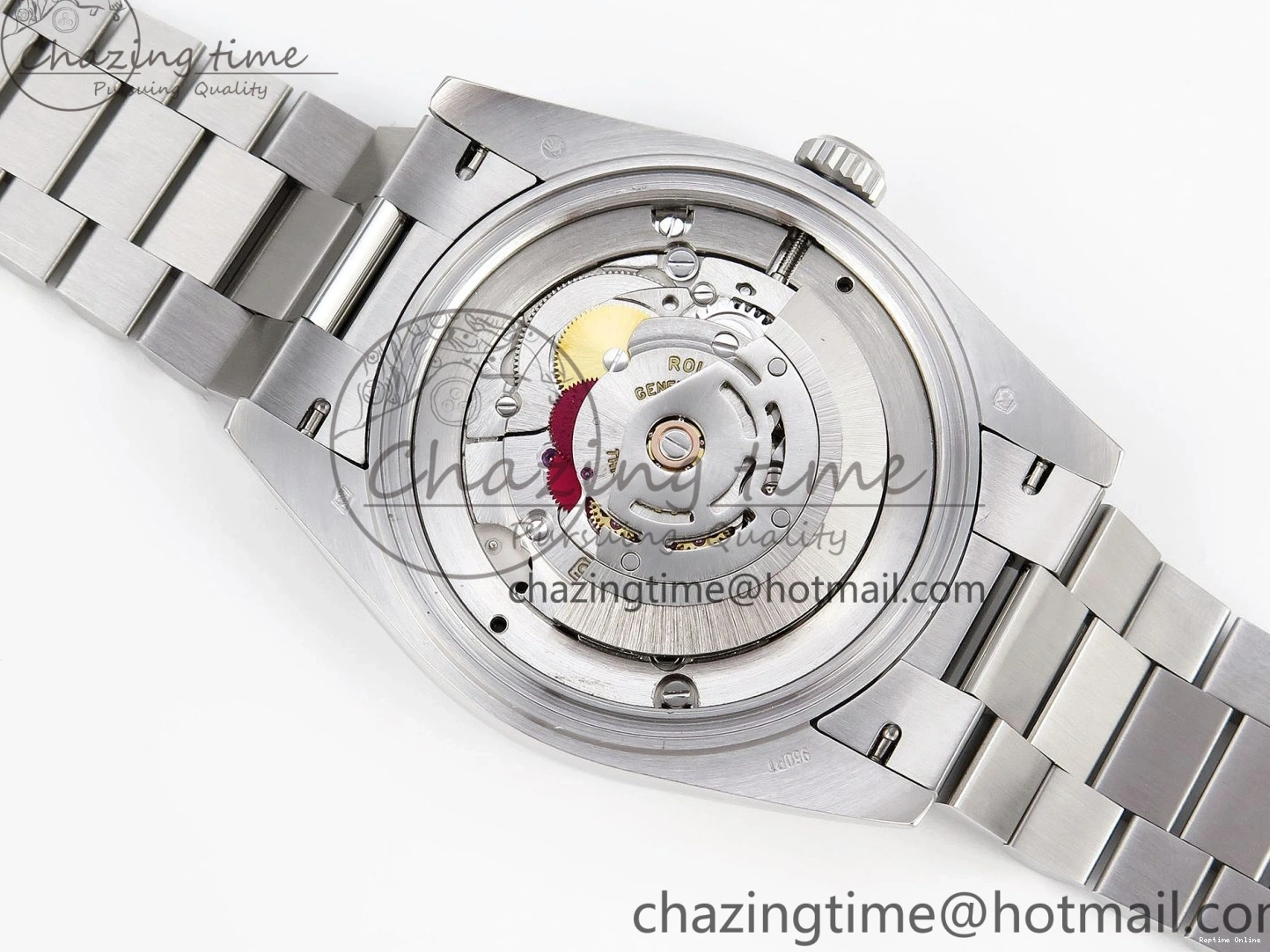 1224 DayDate 40 SS GSF Gain Weight White Roman Dial Diamonds Bezel on President Bracelet A Sustainable 1920